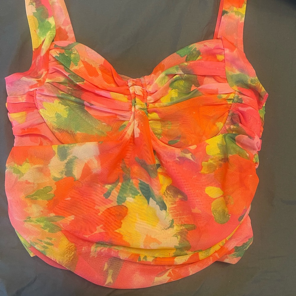 NWOT zara cropped bustier/corset top